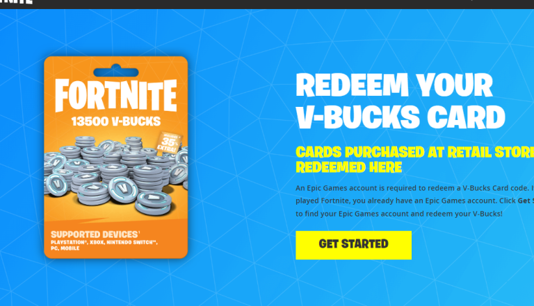 Redeem a Fortnite Gift Card on Switch